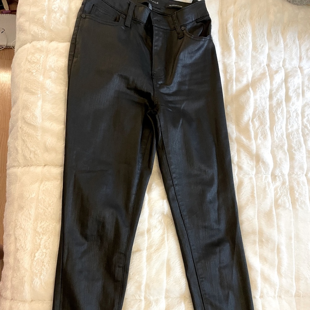 Kendall & Kylie Black Sheen Jeans